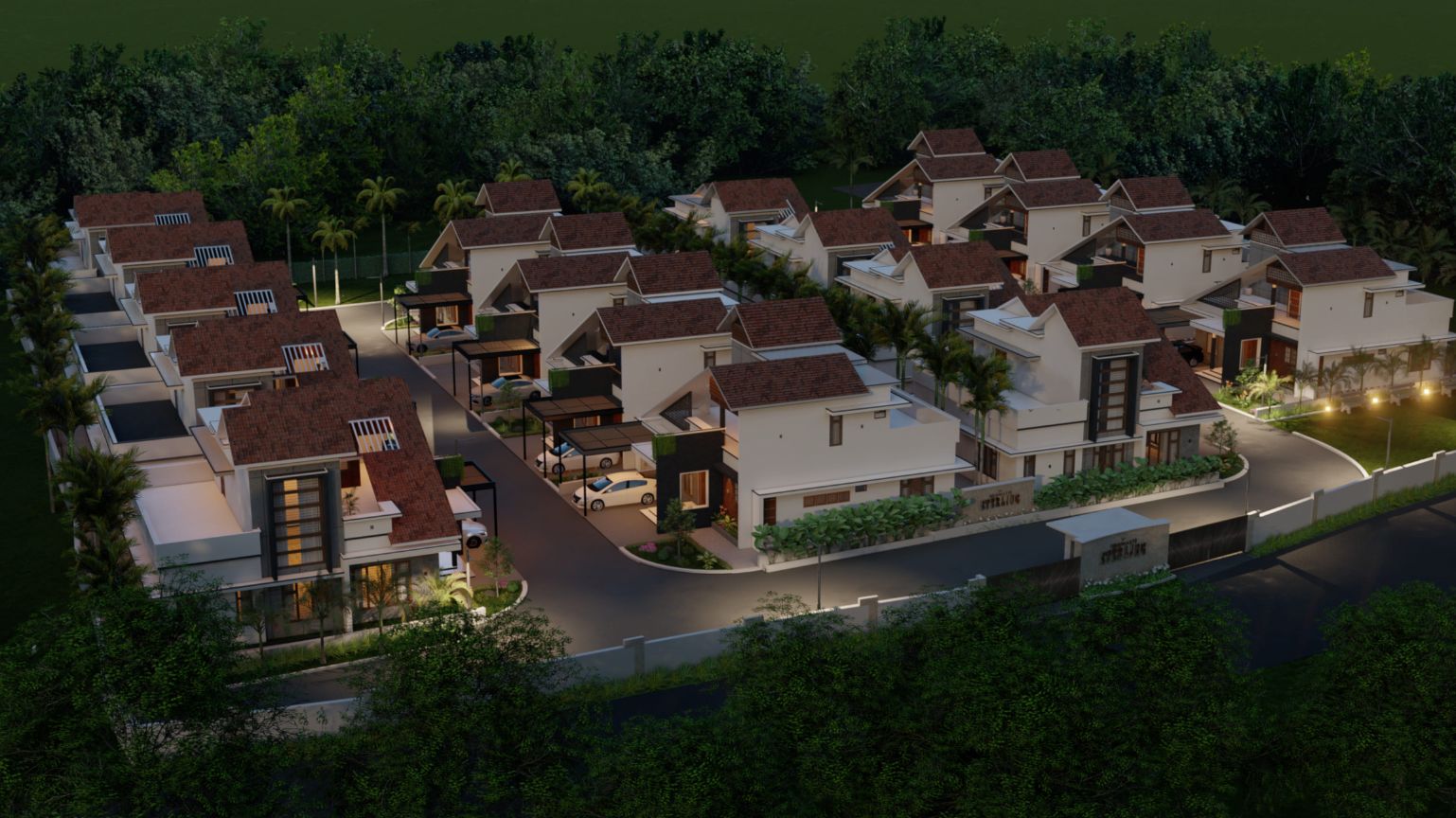 Gated community villas near by shoranur , Palakkad