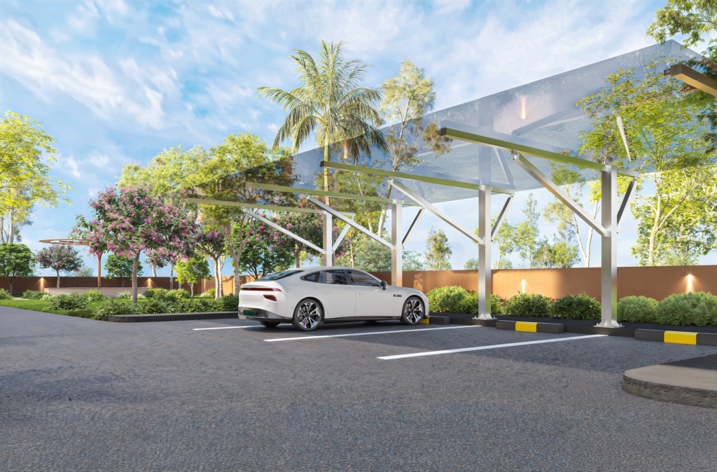 Guest parking area at the villa community