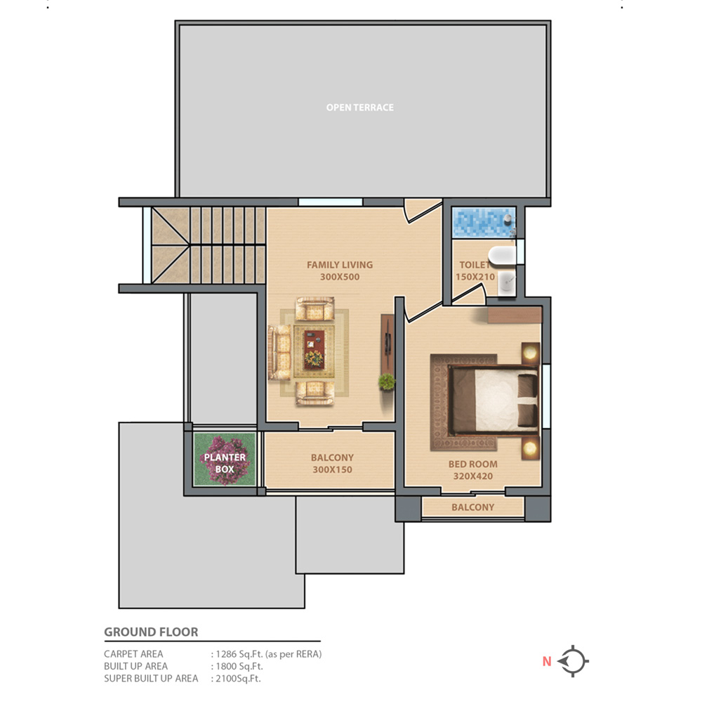 3BHK and 4BHK villa west facing floor plans Pearl Villas located at Palakkad, Ottapalam